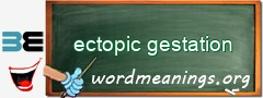 WordMeaning blackboard for ectopic gestation